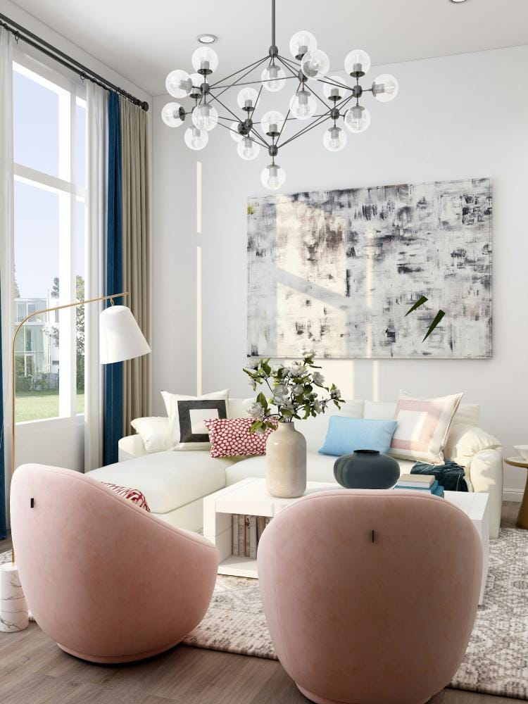 modern living room inspired by parisian decor