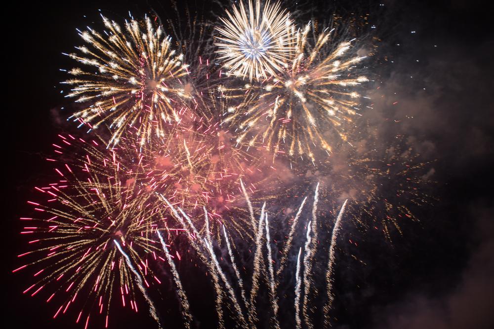 Fireworks in the new year festival