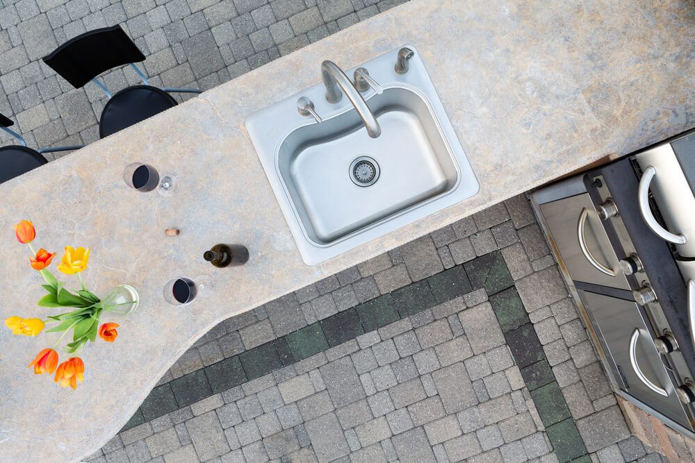 outdoor kitchen sink