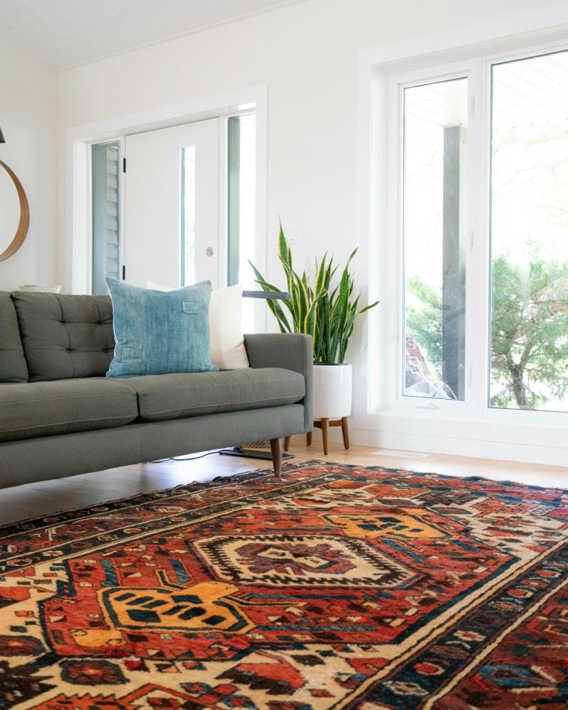 room with vintage rug