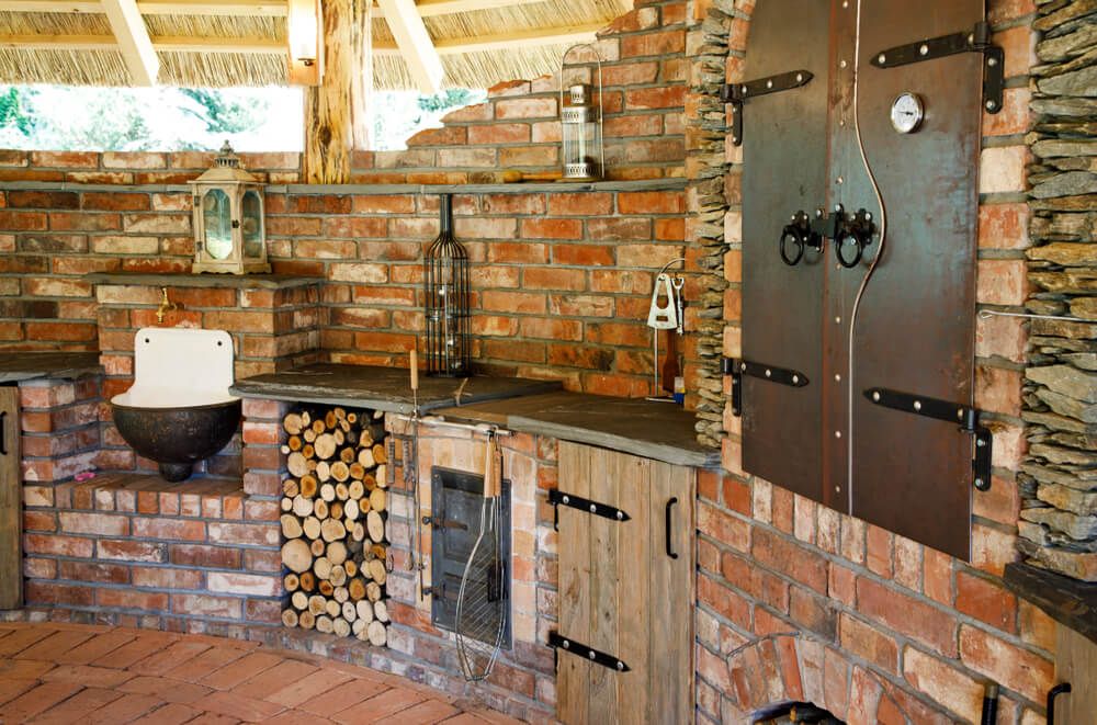 outdoor stone kitchen